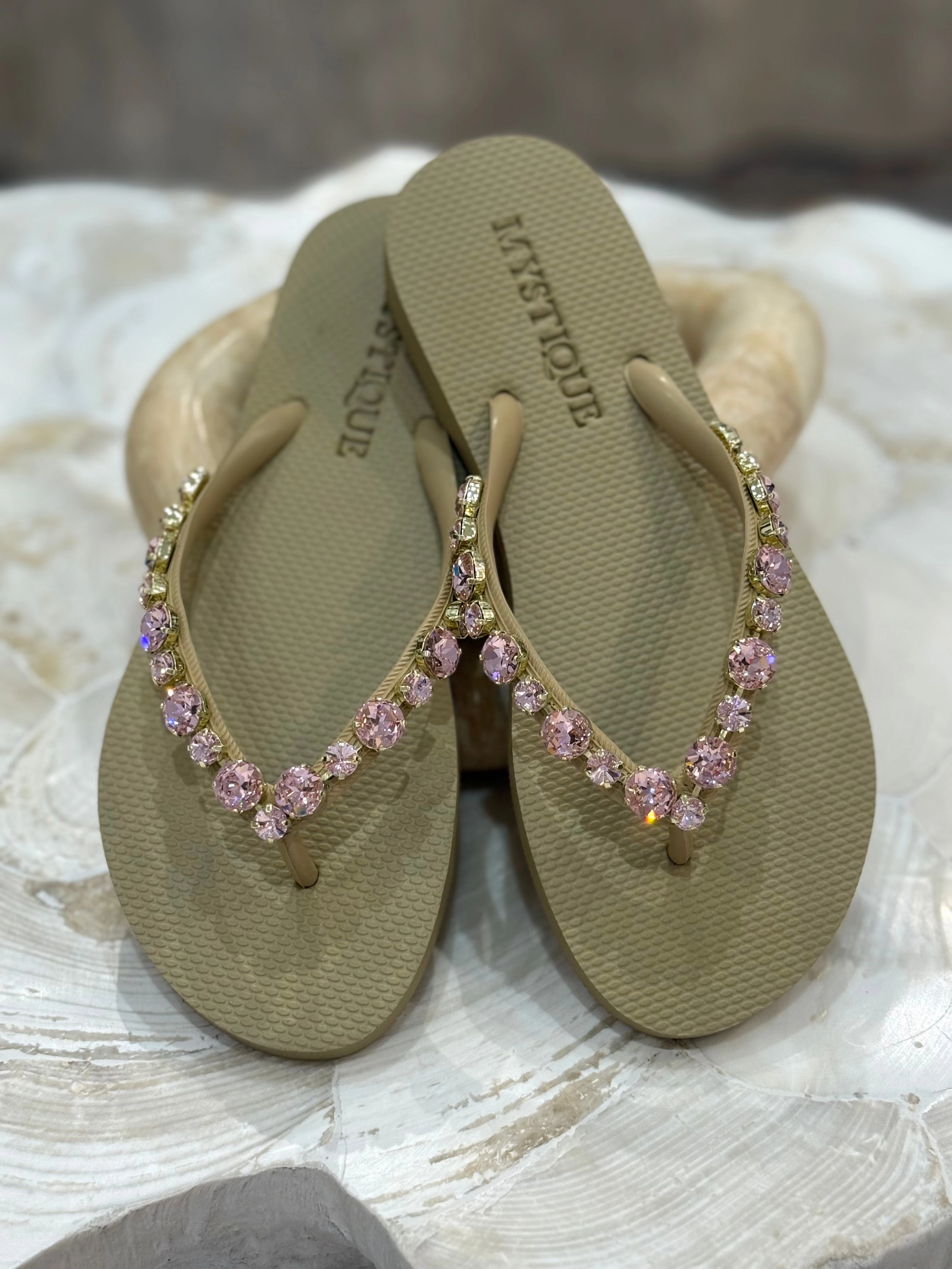 Mystique - Blakely Flip Flop - Beige / Light Pink Source Sandals