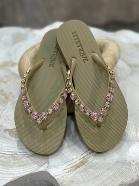 Mystique - Blakely Flip Flop - Beige / Light Pink Sandals Church Jobs