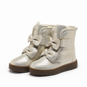 Isa Exclusive Boots | Silver Metallic Leather Work Boots With Steel Toe