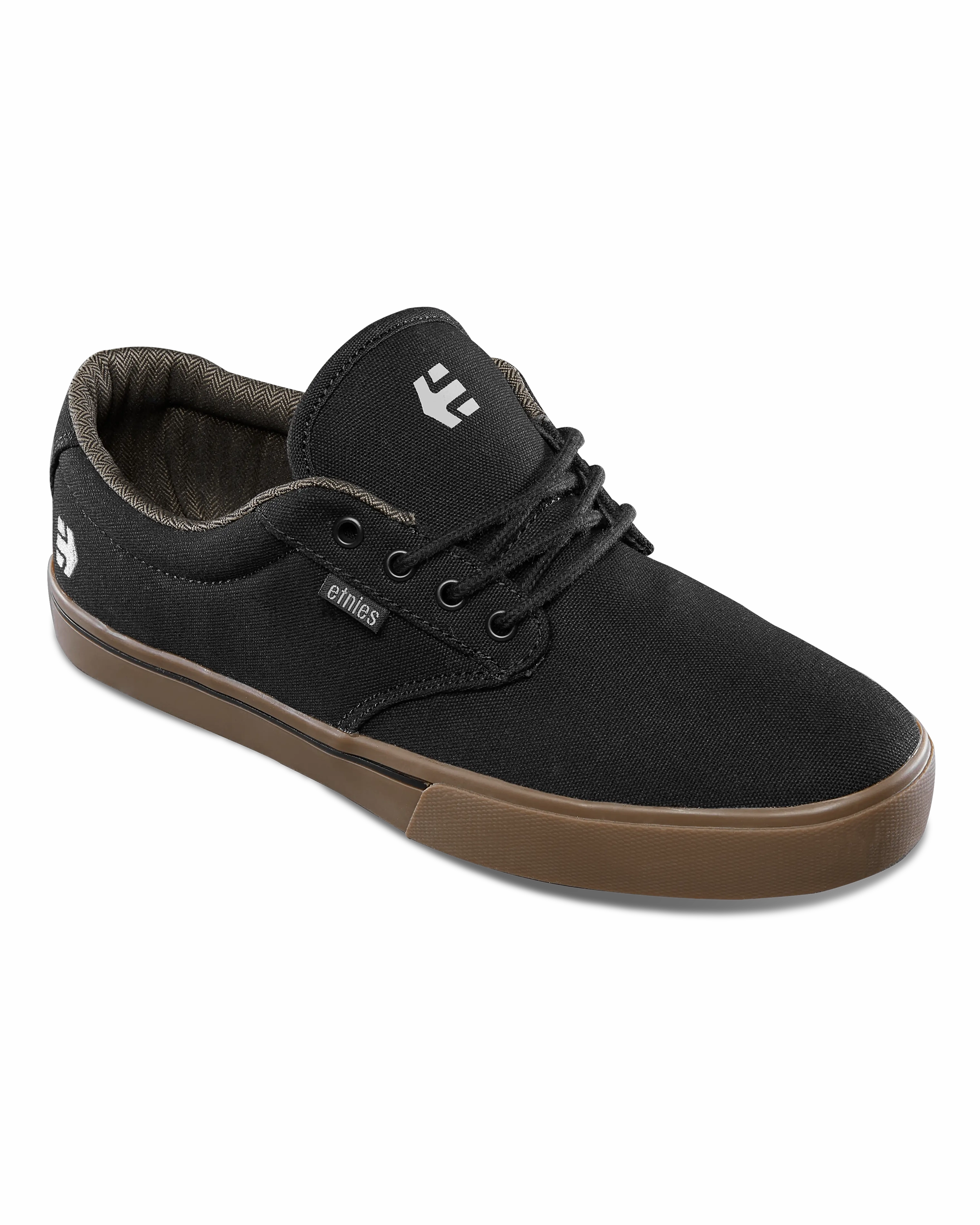 Jameson 2 Eco Shoes in Black, Charcoal & Gum Burgundy Over The Knee Boots