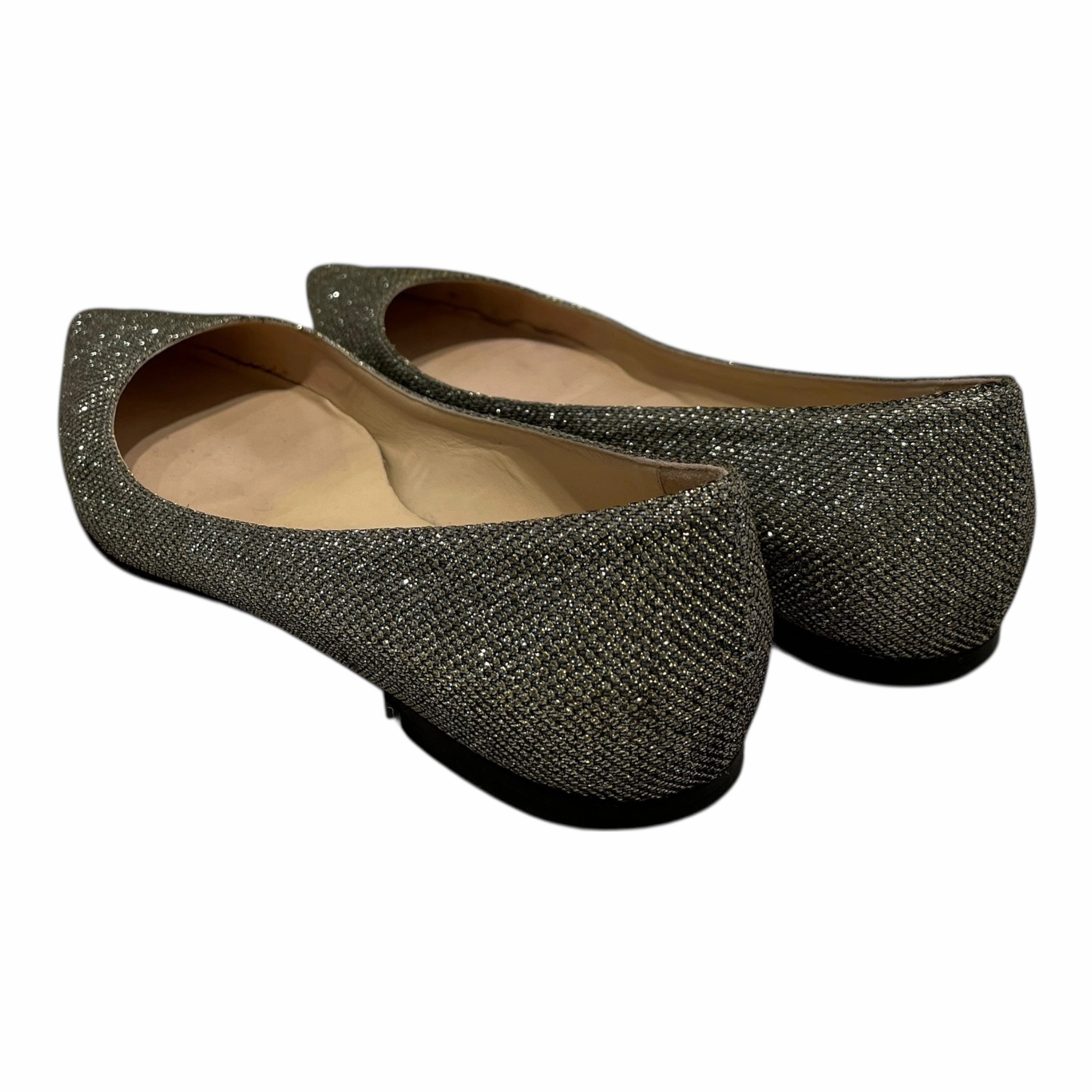 Wide Fit Flat Shoes JIMMY CHOO/Flat Shoes/US 6/Iridescent/Leather/GLD/POINTY FLAT