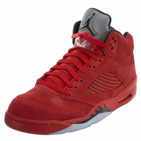 Denali Hiking Boots Jordan 5 Retro red suede Mens Style : 136027