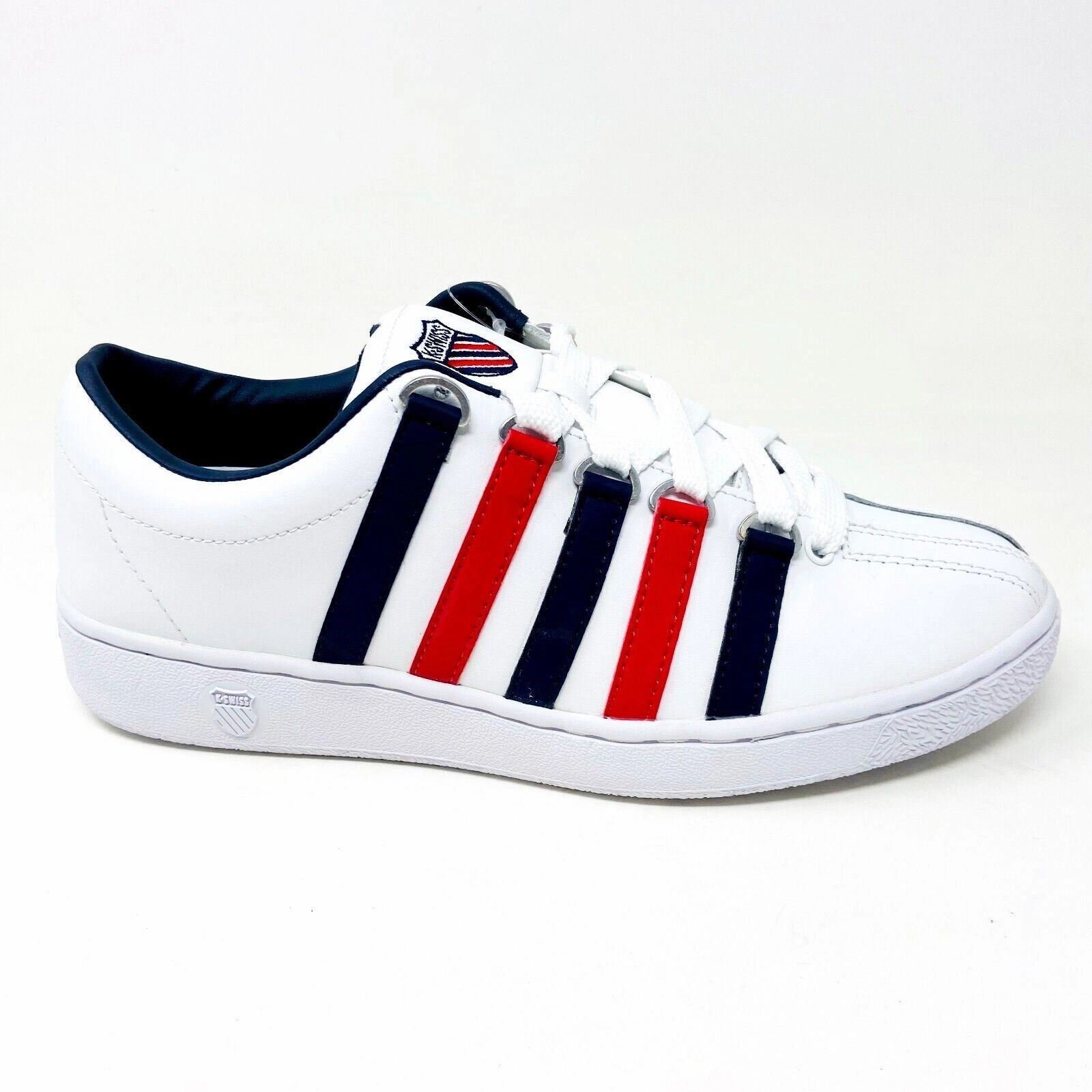 Black Casual Tennis Shoes K-Swiss Classic 2000 White Red Blue Mens Casual Shoes Sneakers 06506 113