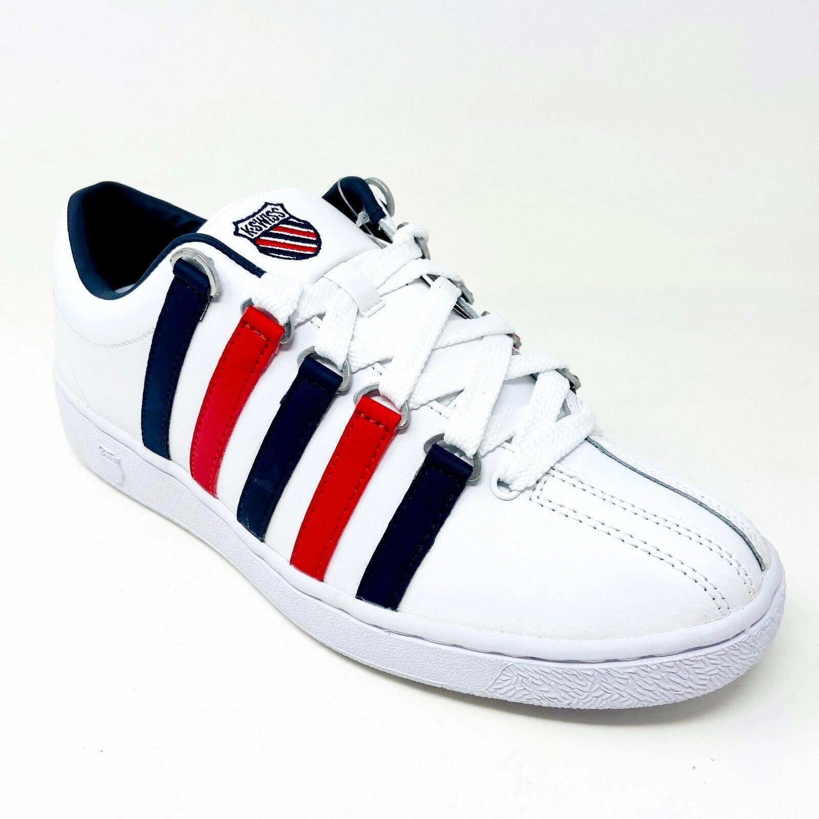 K-Swiss Classic 2000 White Red Blue Mens Casual Shoes Sneakers 06506 113 Best Casual Shoes For Flat Feet