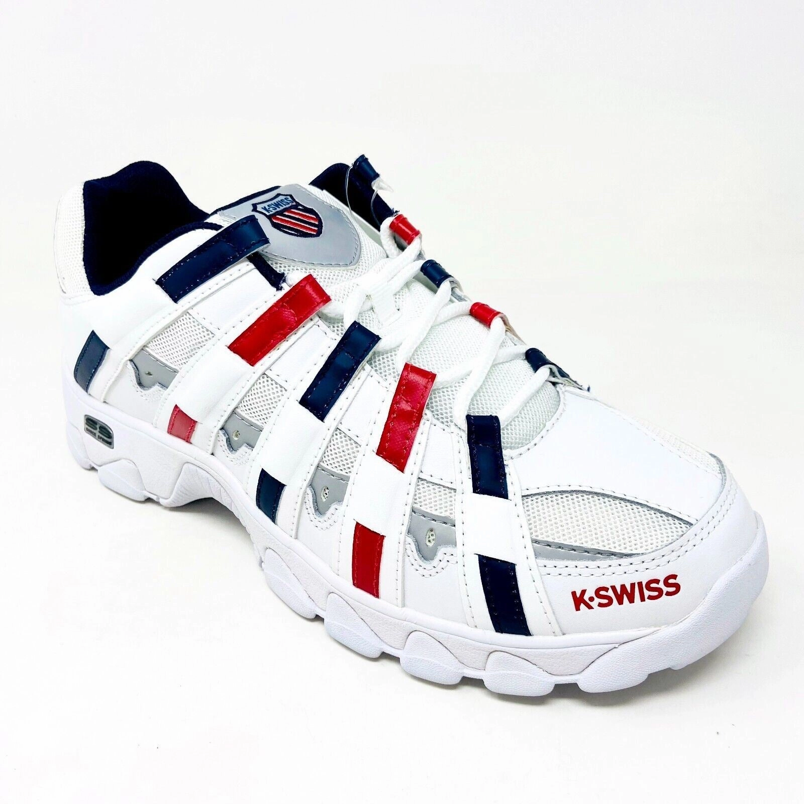 K-Swiss ST429 White Peacoat Mars Red Mens Casual Shoes Sneakers 03181 116 Contour Casual Golf Shoes Reviews