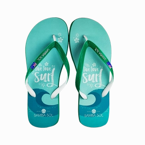 Samba Sol Mens Beach Collection Flip Flops - Live Love Surf Flip Flops For Planters Fasciitis