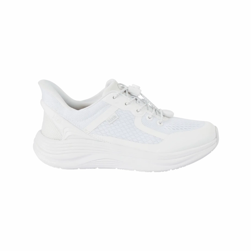 Beginner Walker Shoes Kizik Womens London Lightweight Hands-Free Sneaker  White
