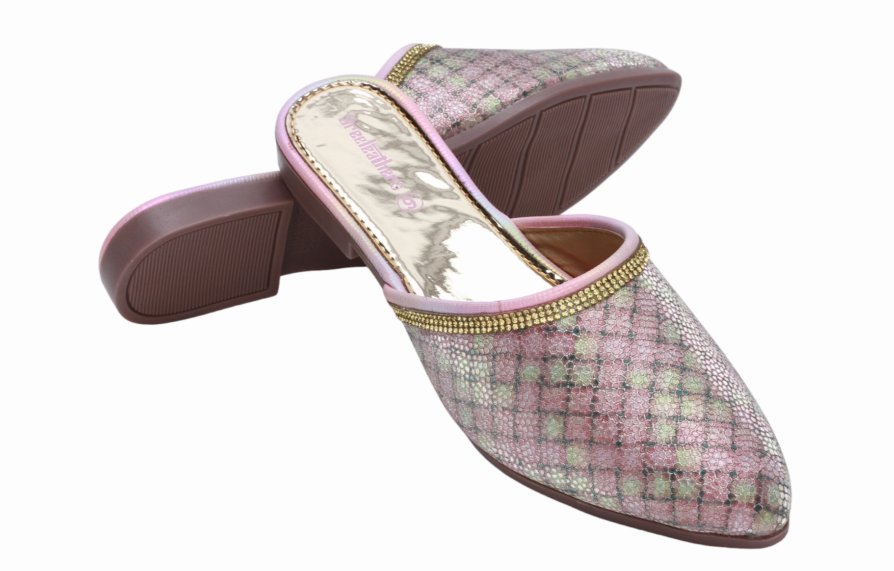 Lifting Shoes Flat Ladies Cut Out Mule 296213