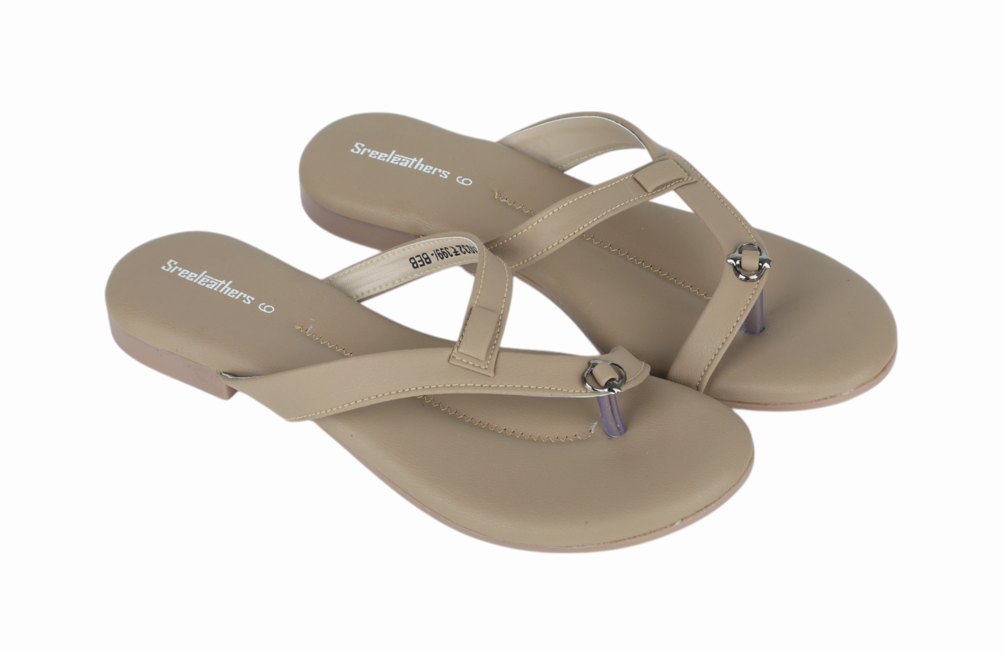 Ladies Flat Chappal 21032 Flat Shoes With Pencil Skirt