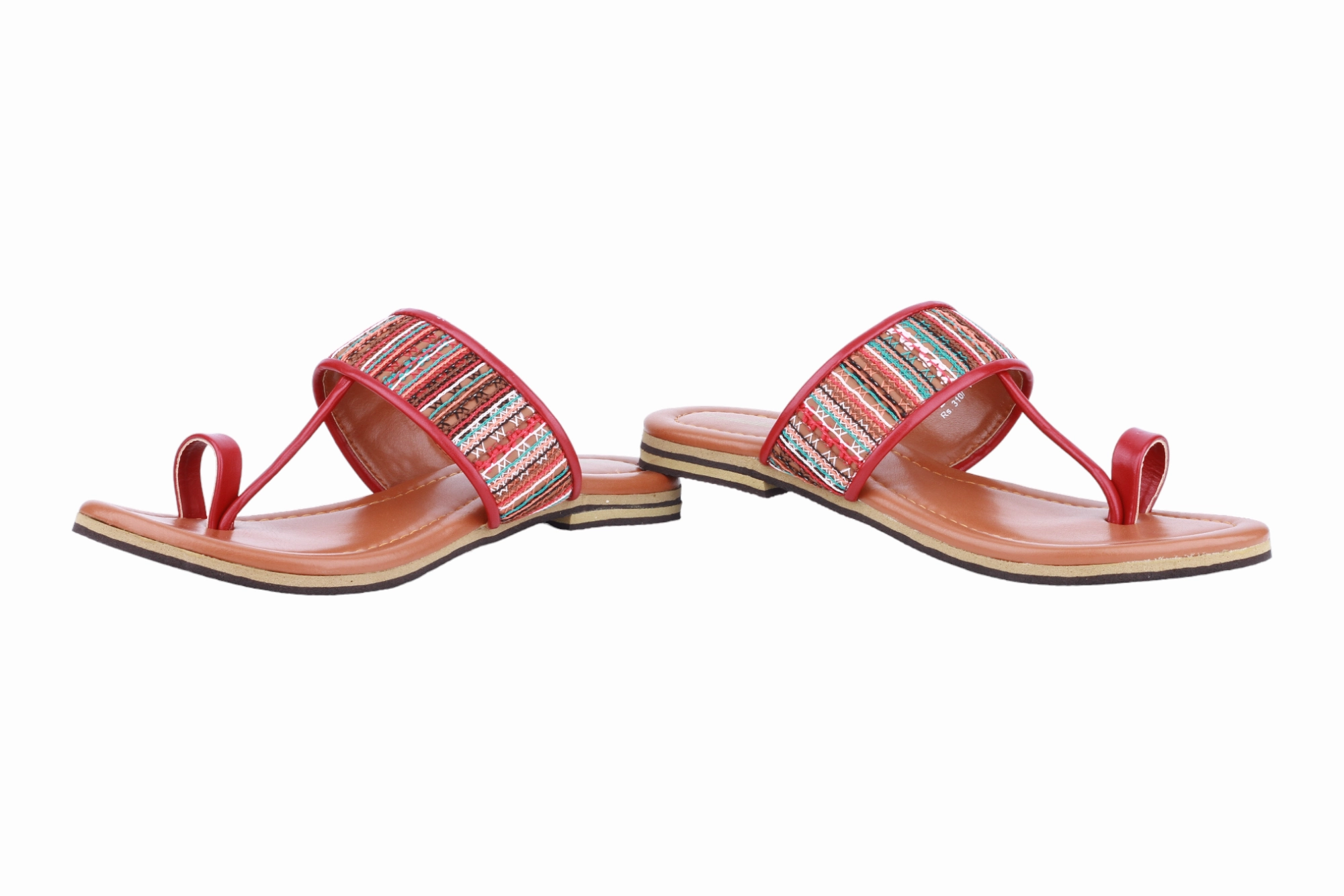 LADIES FLAT CHAPPAL 296110 T-strap Flat Shoes