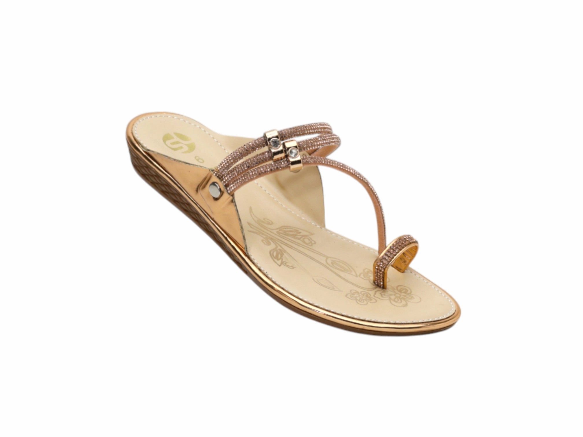 Ladies Flat Chappal 34628 Knitted Flat Shoes