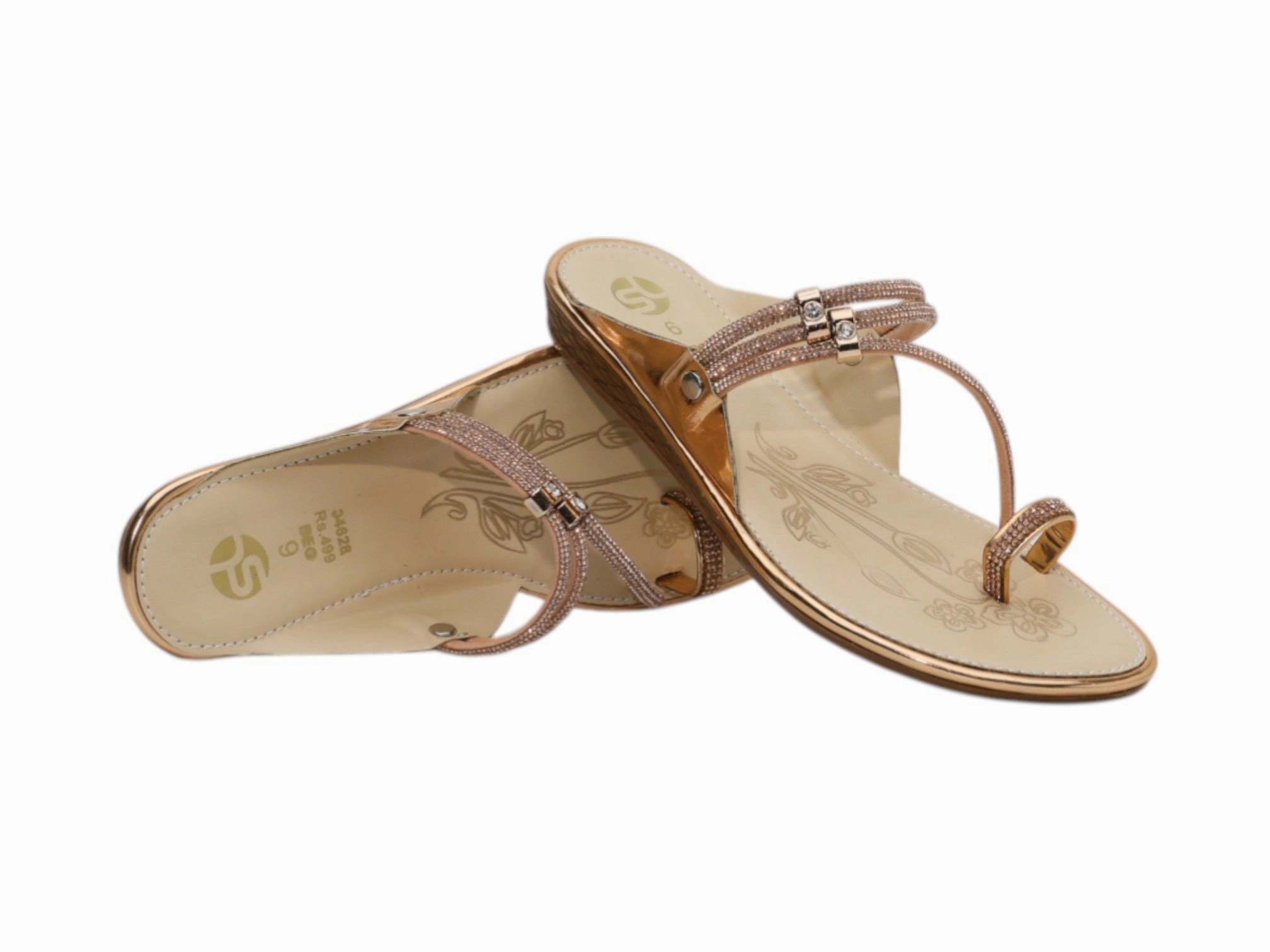 Ladies Flat Chappal 34628 Flat Feet Marathon Shoes