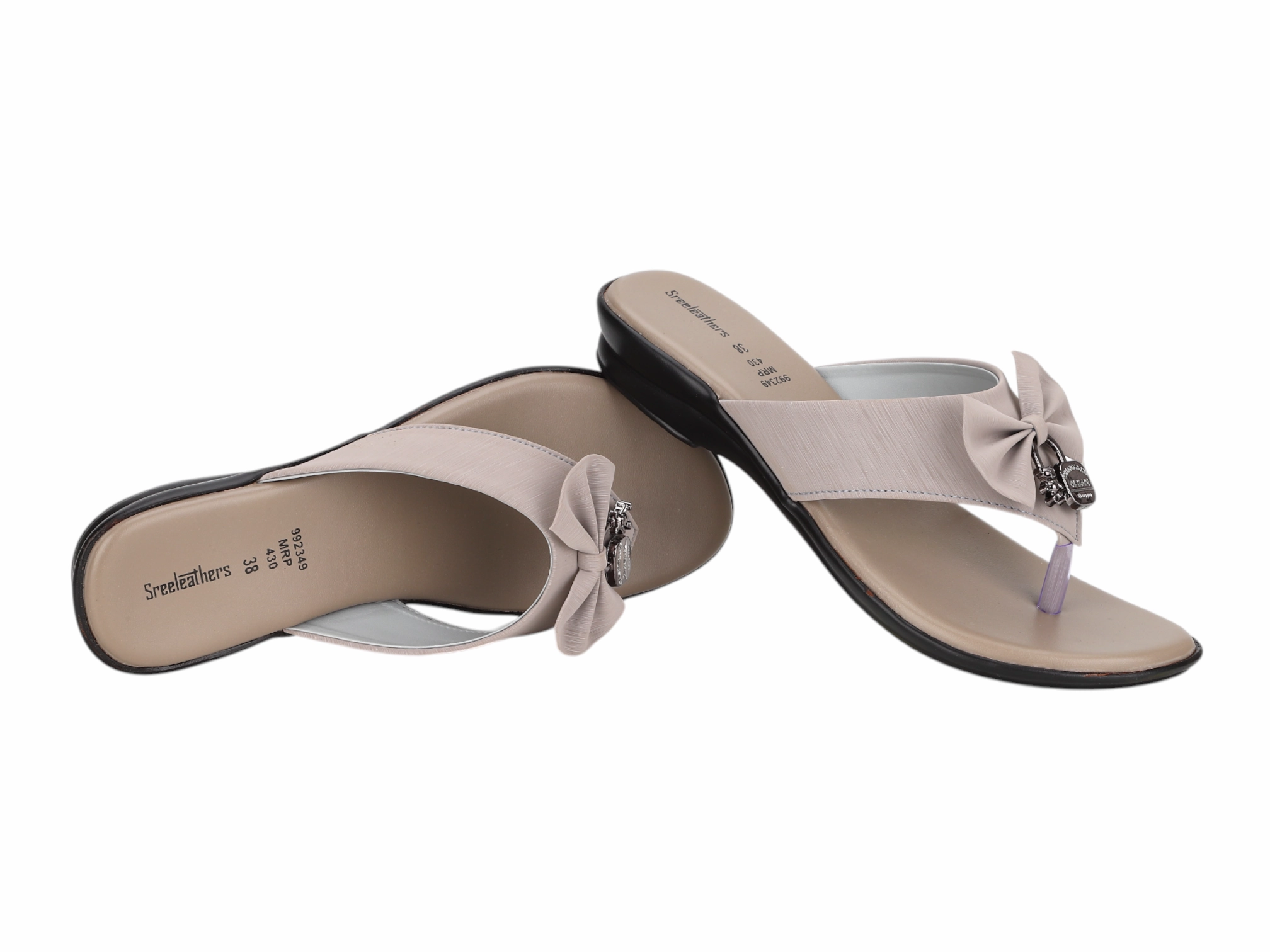 Ladies Flat Chappal 992363 Pony Hair Flat Shoes