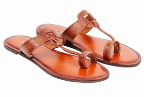 Outfits To Wear With Flat Shoes LADIES FLAT LEATHER CHAPPAL 996107