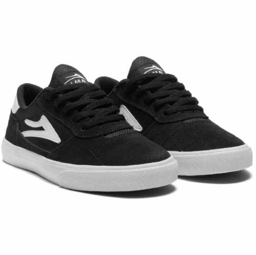 Lakai Cambridge Kids Skate Shoe - Black/White Suede Second Hand Skate