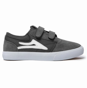 Chukka Skate Shoes Lakai Griffin Kids Skate Shoe - Charcoal Suede/Canvas