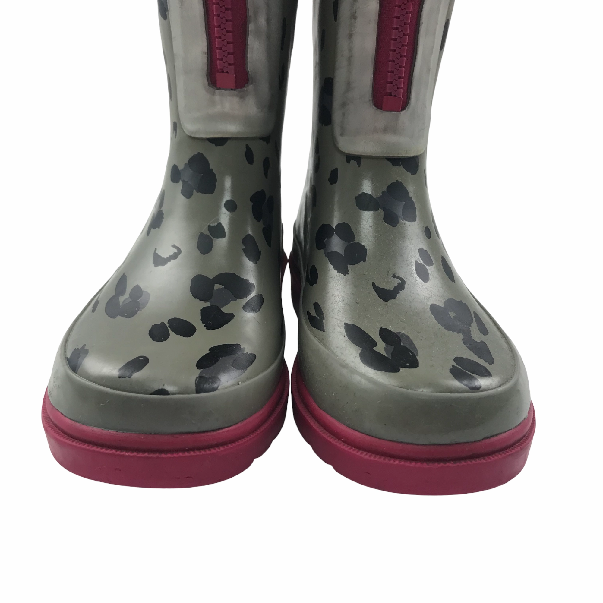 Impact Boots Tu Grey Leopard Print Wellies Shoe Size 10 junior