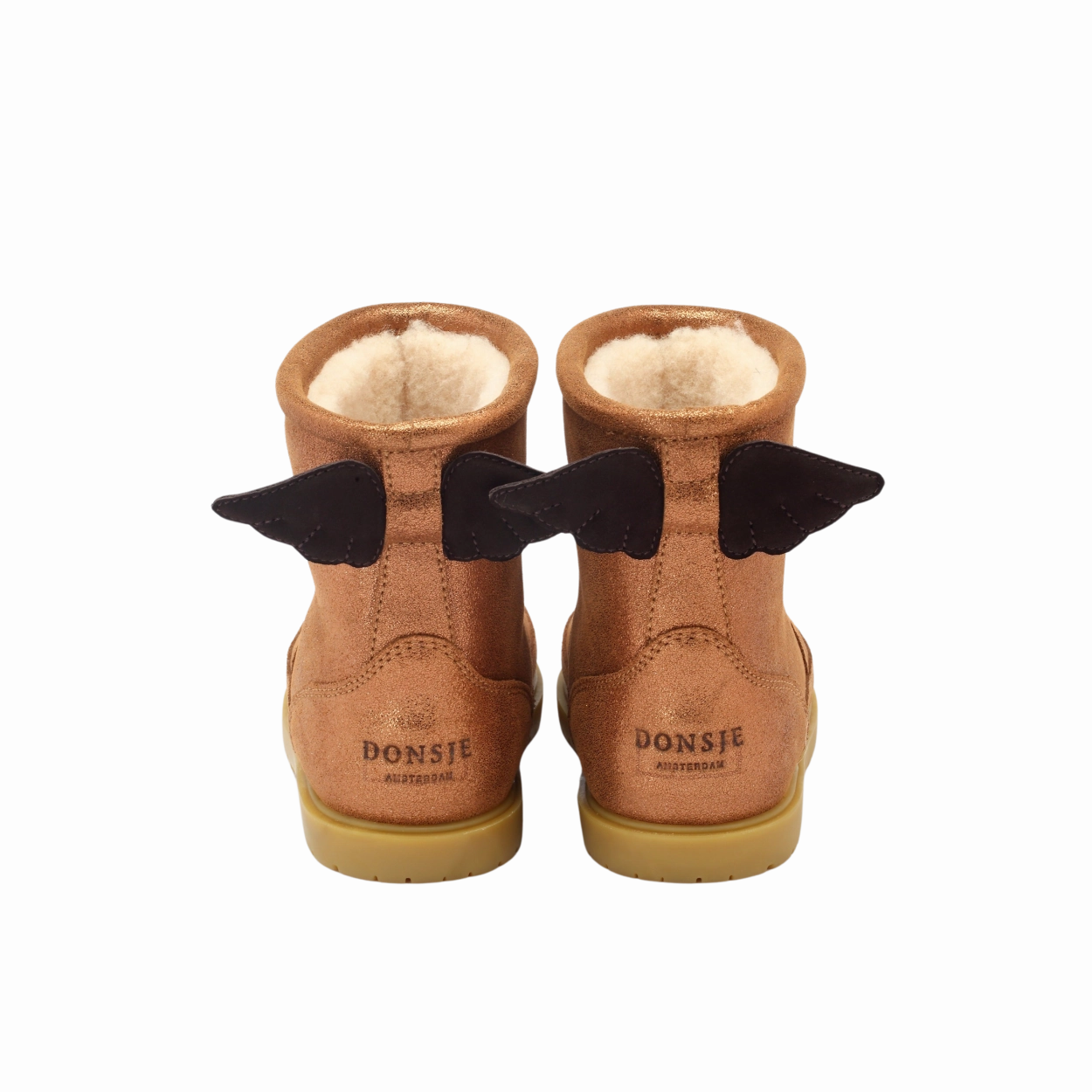 Pus N Boots Angela Boots | Wings | Bronze Metallic Leather