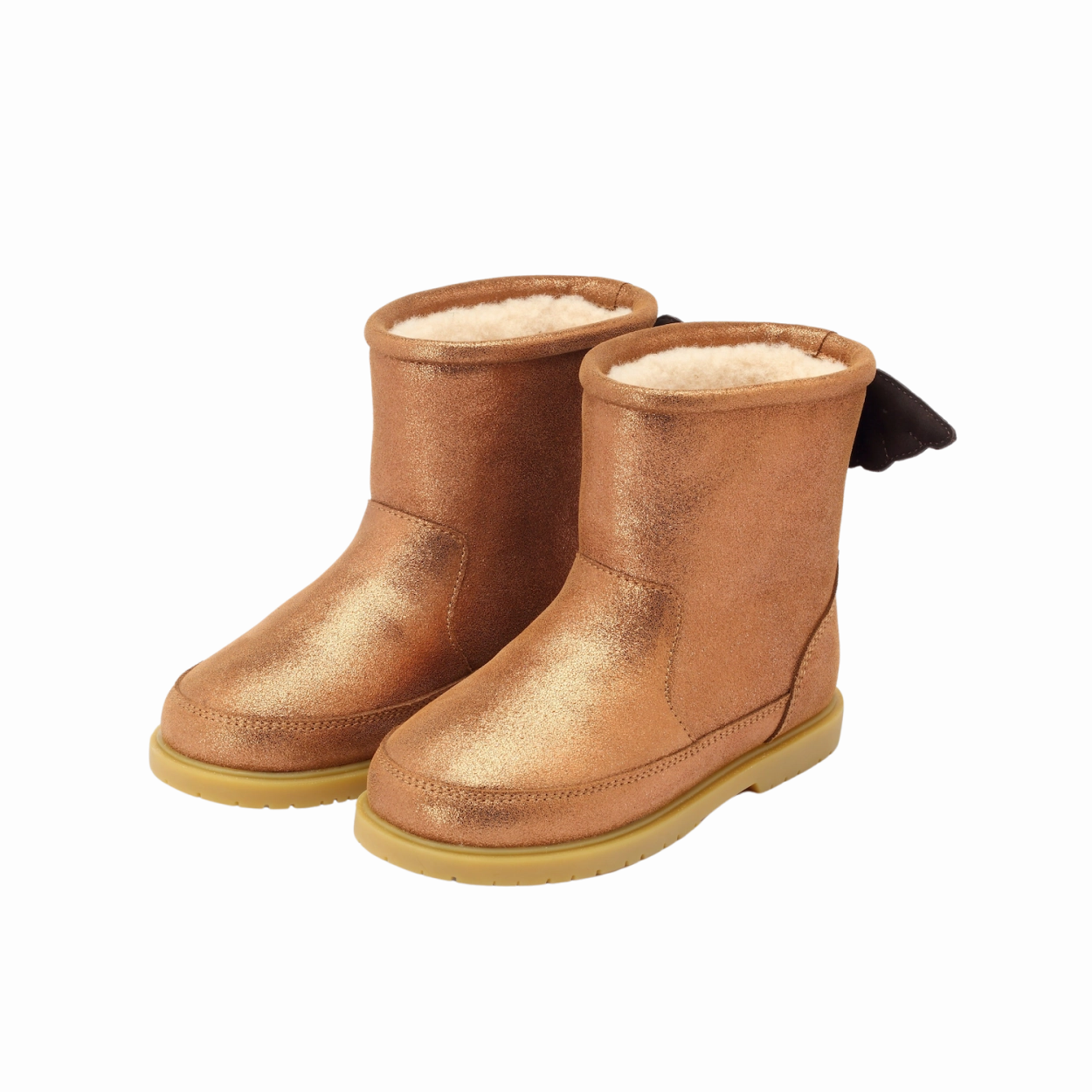 Angela Boots | Wings | Bronze Metallic Leather Mexican Boots