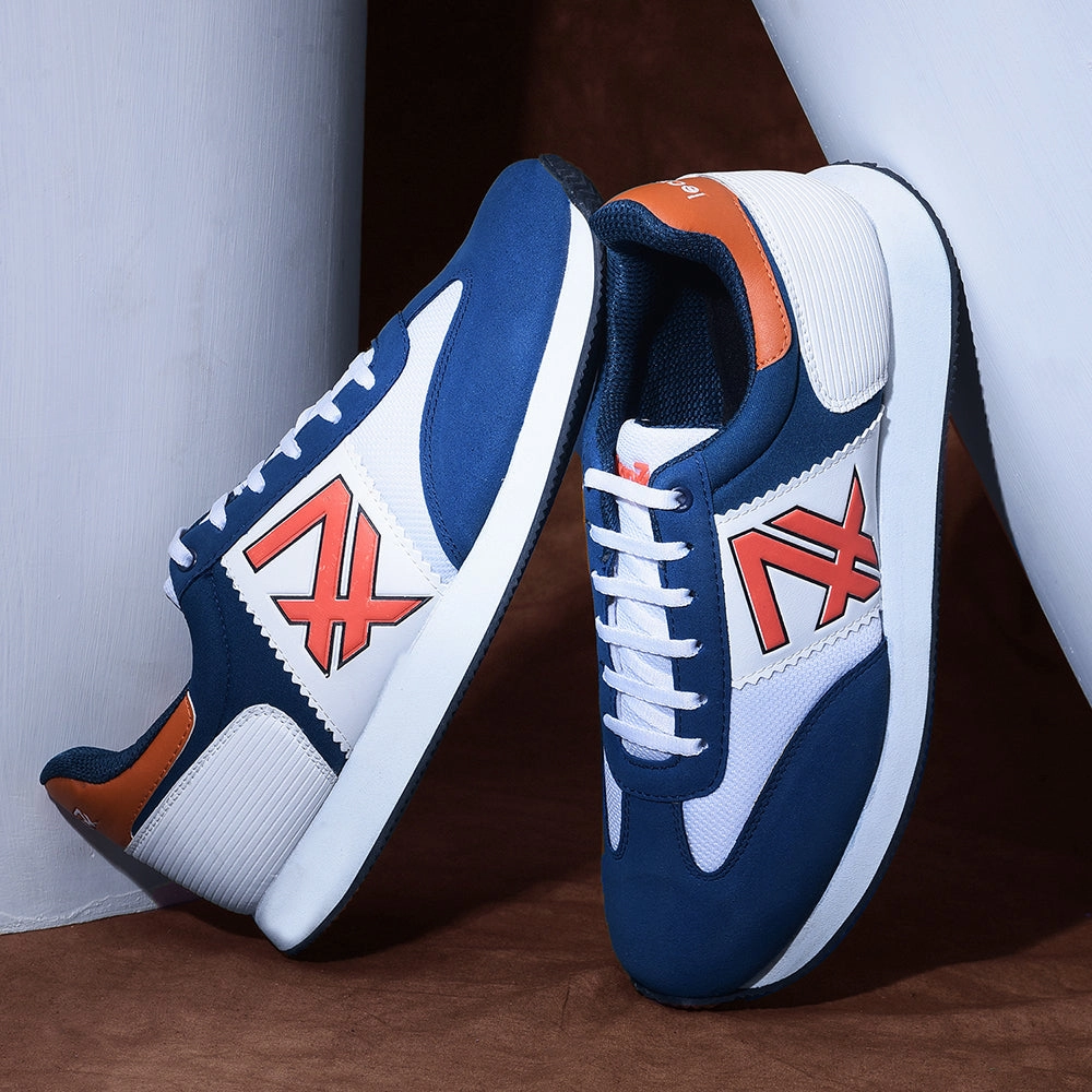 Casual Shoes For Cold Weather Leap7x Casual Teal Blue Lacing Sneakers For Men BACKAM-1E By Liberty