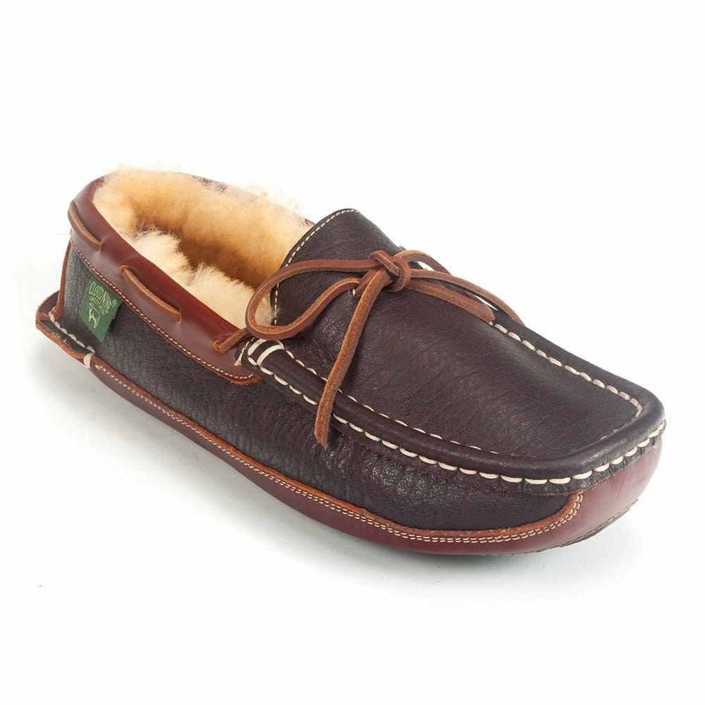 Good House Slippers Leather Driving Moccasin