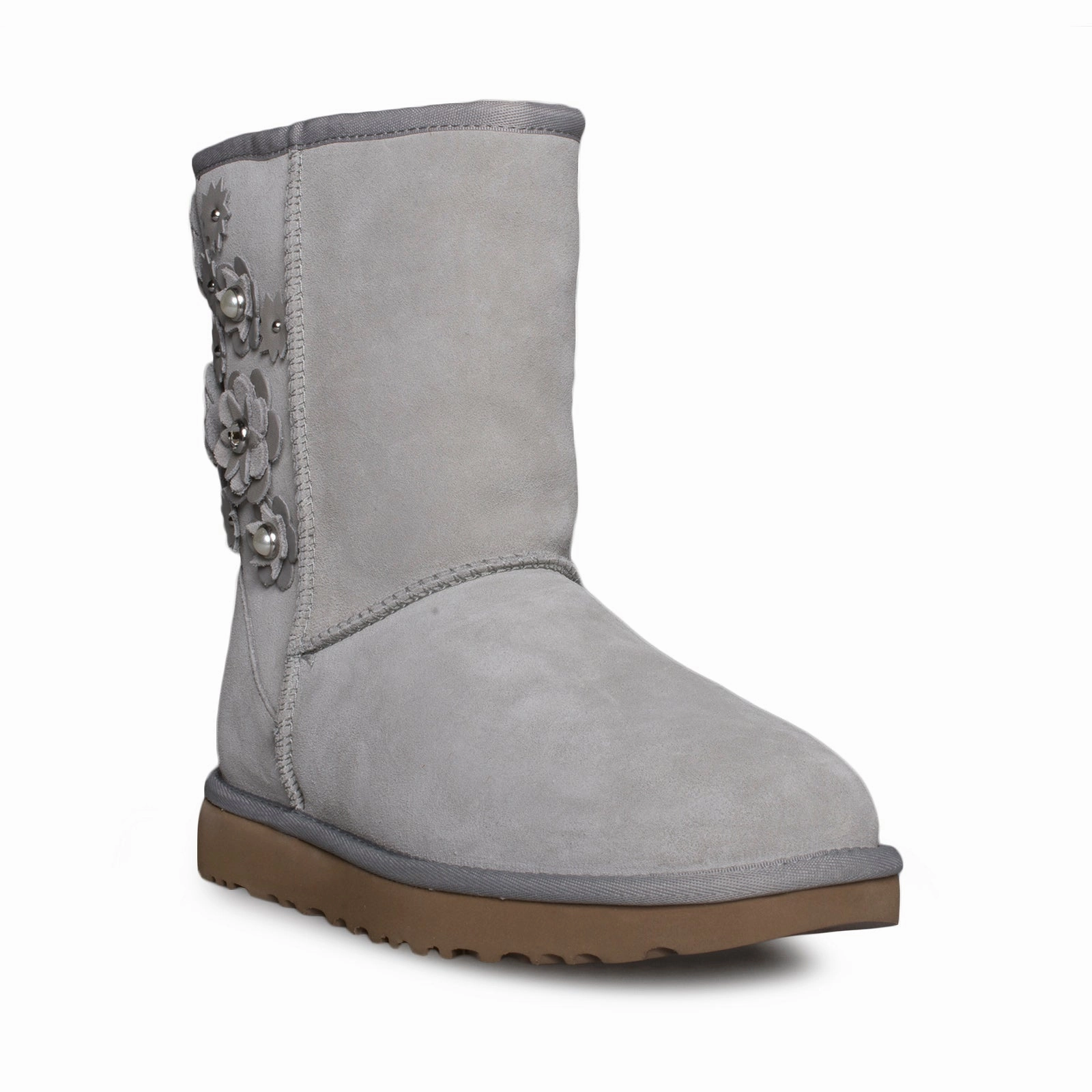 UGG Classic Short Petal Seal Boots - Women's Tall White Boots