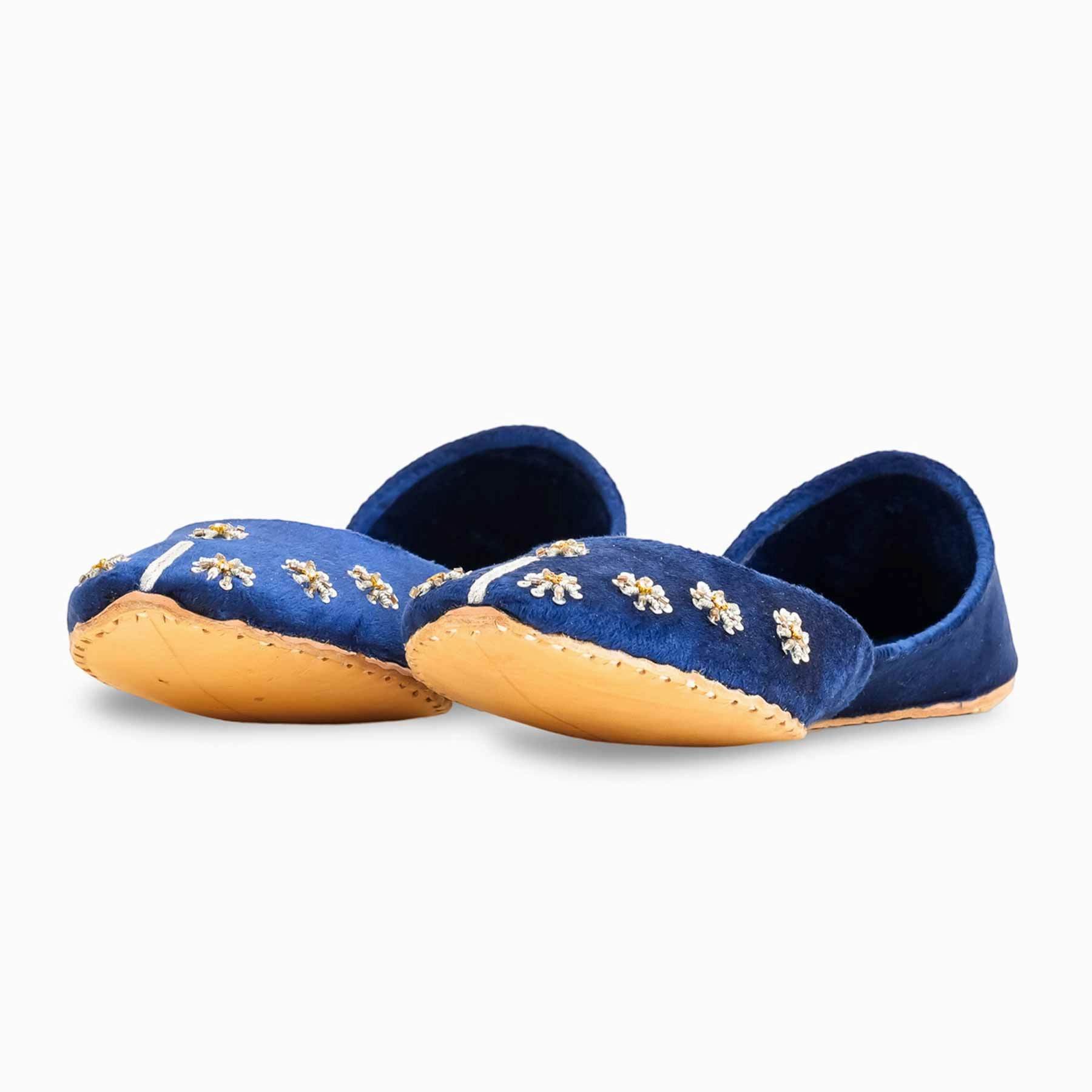 Flat Strap Shoes Blue Formal Women Khusa EC8557