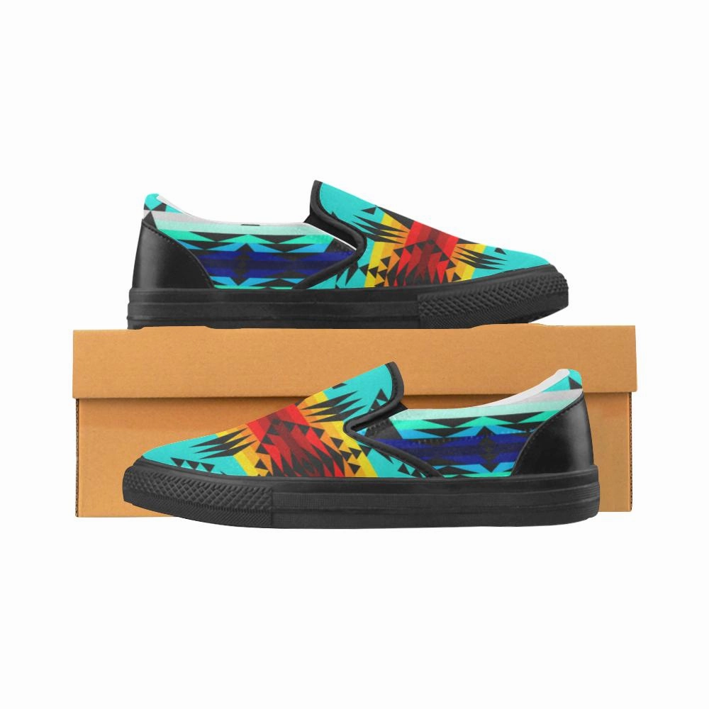 Between the Mountains Men's Unusual Slip-on Canvas Shoes Open Back Slip On Shoes