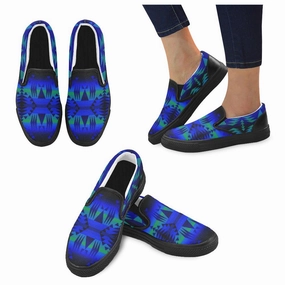 Between the Blue Ridge Mountains Men's Unusual Slip-on Canvas Shoes Wide Width Slip On Shoes