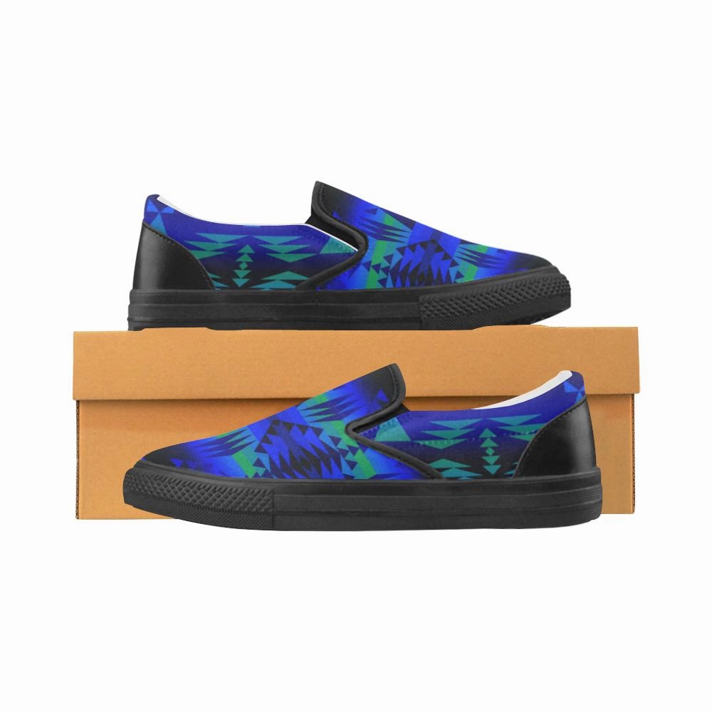 Slip On Garden Boots Between the Blue Ridge Mountains Men's Unusual Slip-on Canvas Shoes