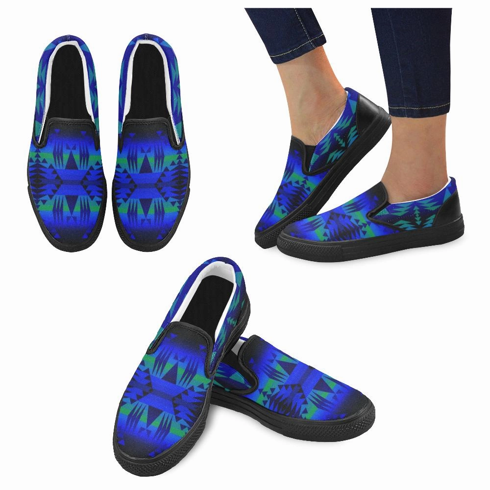 Explorer Iii Slip-on Between the Blue Ridge Mountains Men's Unusual Slip-on Canvas Shoes