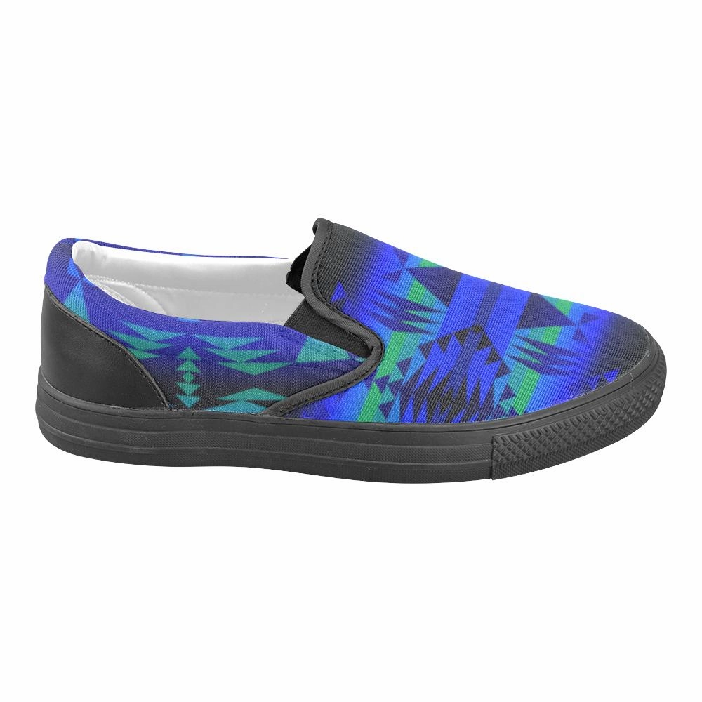 Between the Blue Ridge Mountains Men's Unusual Slip-on Canvas Shoes Camouflage Slip On