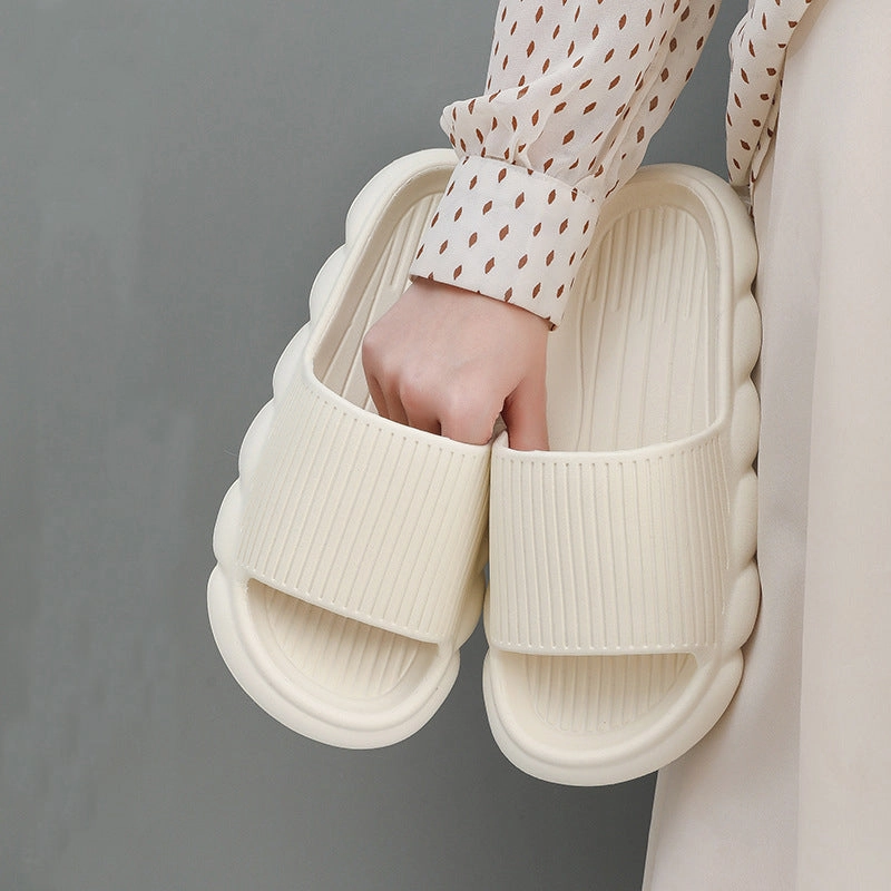 Wave Bottom Slippers Women Home Shoes Non-slip Bathroom Slippers Slippers Wooden