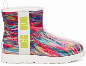 Logger Boots UGG Classic Clear Mini Pixelate Women | White (1127054)