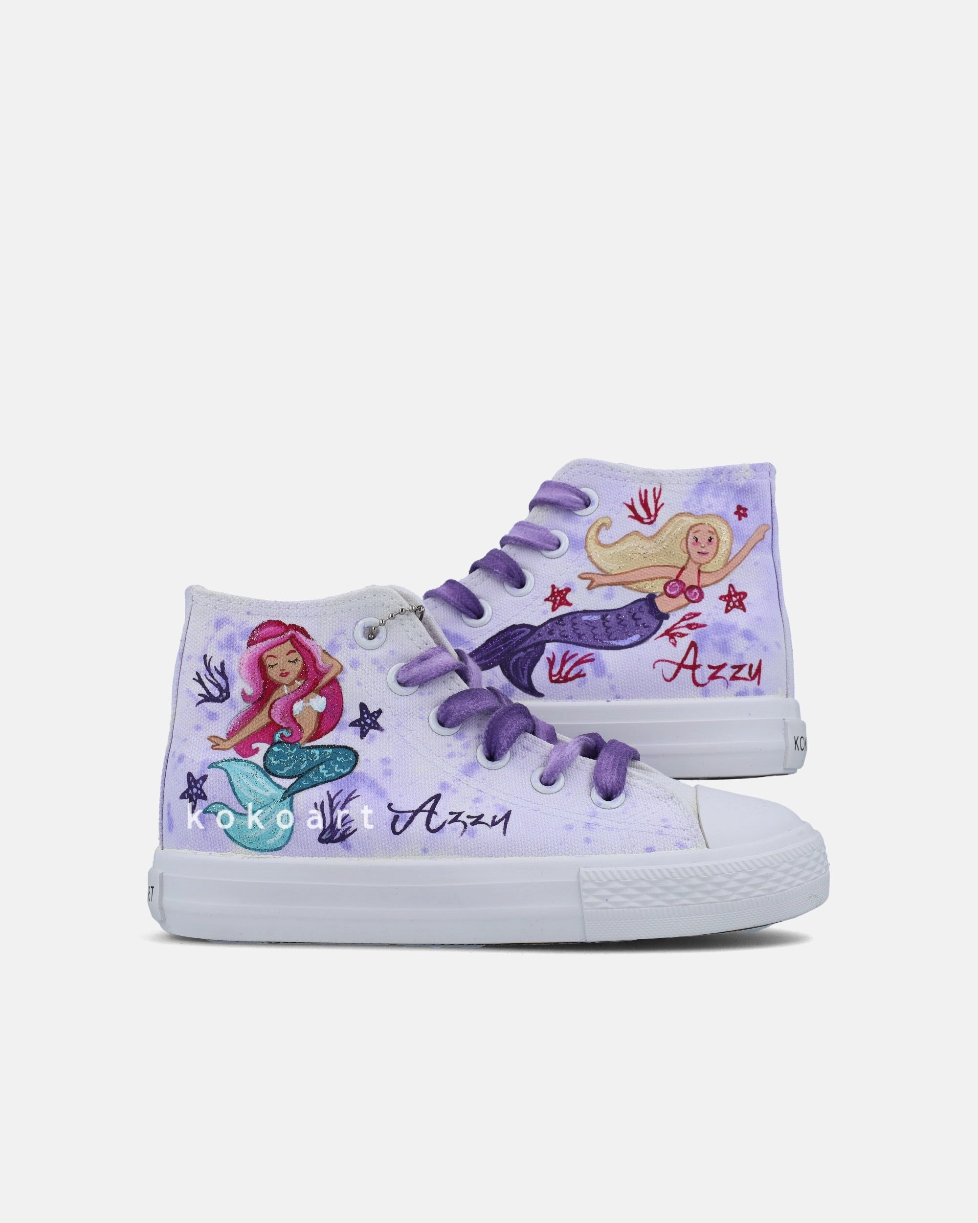 Little Marmaid Hand Painted Shoes Lunar Skate