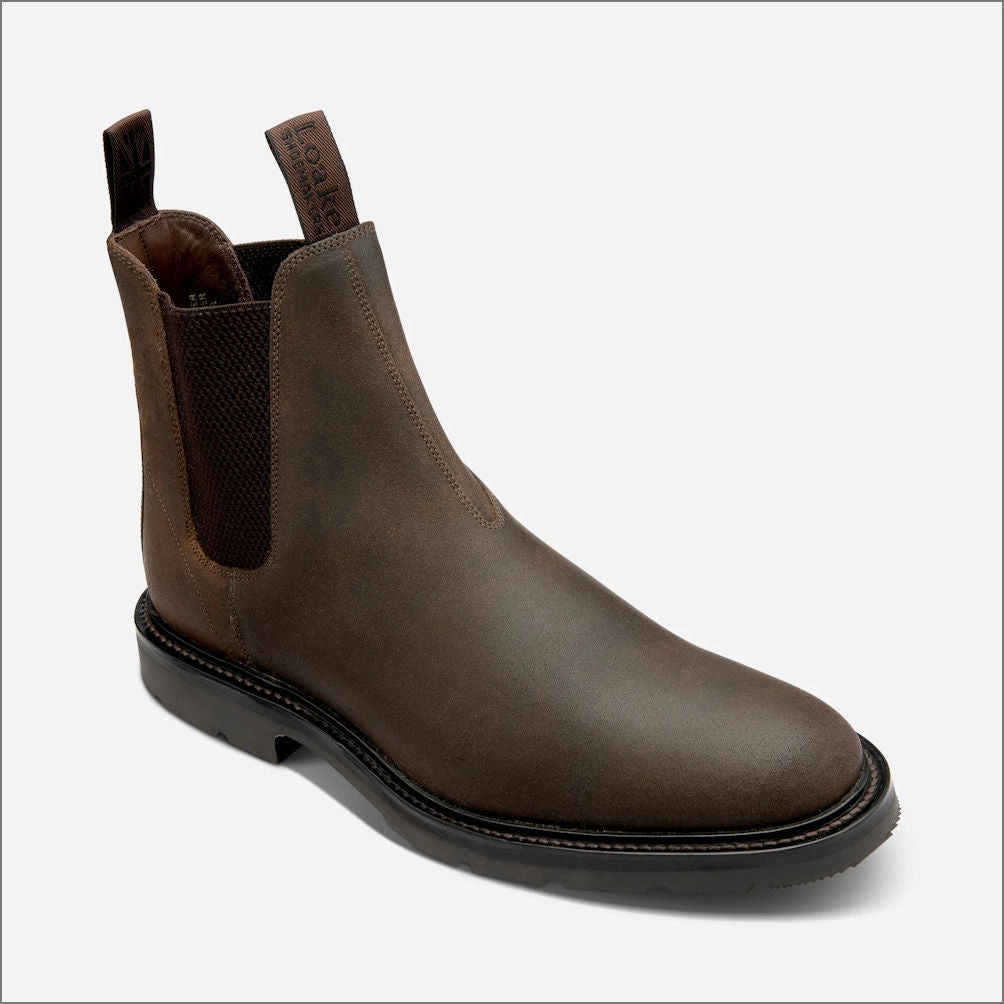 Soccer Boots Indoor Loake Tintagel Brown Rough-Out Suede Boot