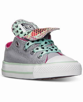 Converse Toddler Girls' Chuck Taylor All Star Double Tongue Casual Sneakers from Finish Line Shop Skater Shoes