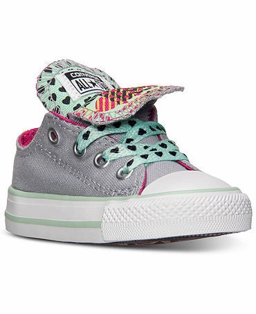 Converse Toddler Girls' Chuck Taylor All Star Double Tongue Casual Sneakers from Finish Line Skate Grosso Mid