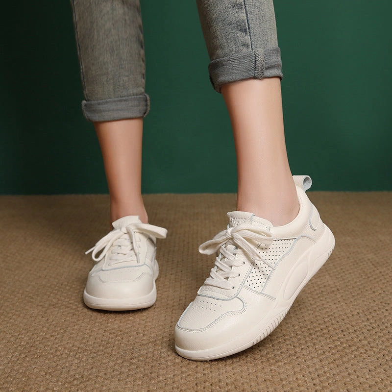 Women's Stylish Breathable Quilted Leather Casual Shoes Work Casual Shoe