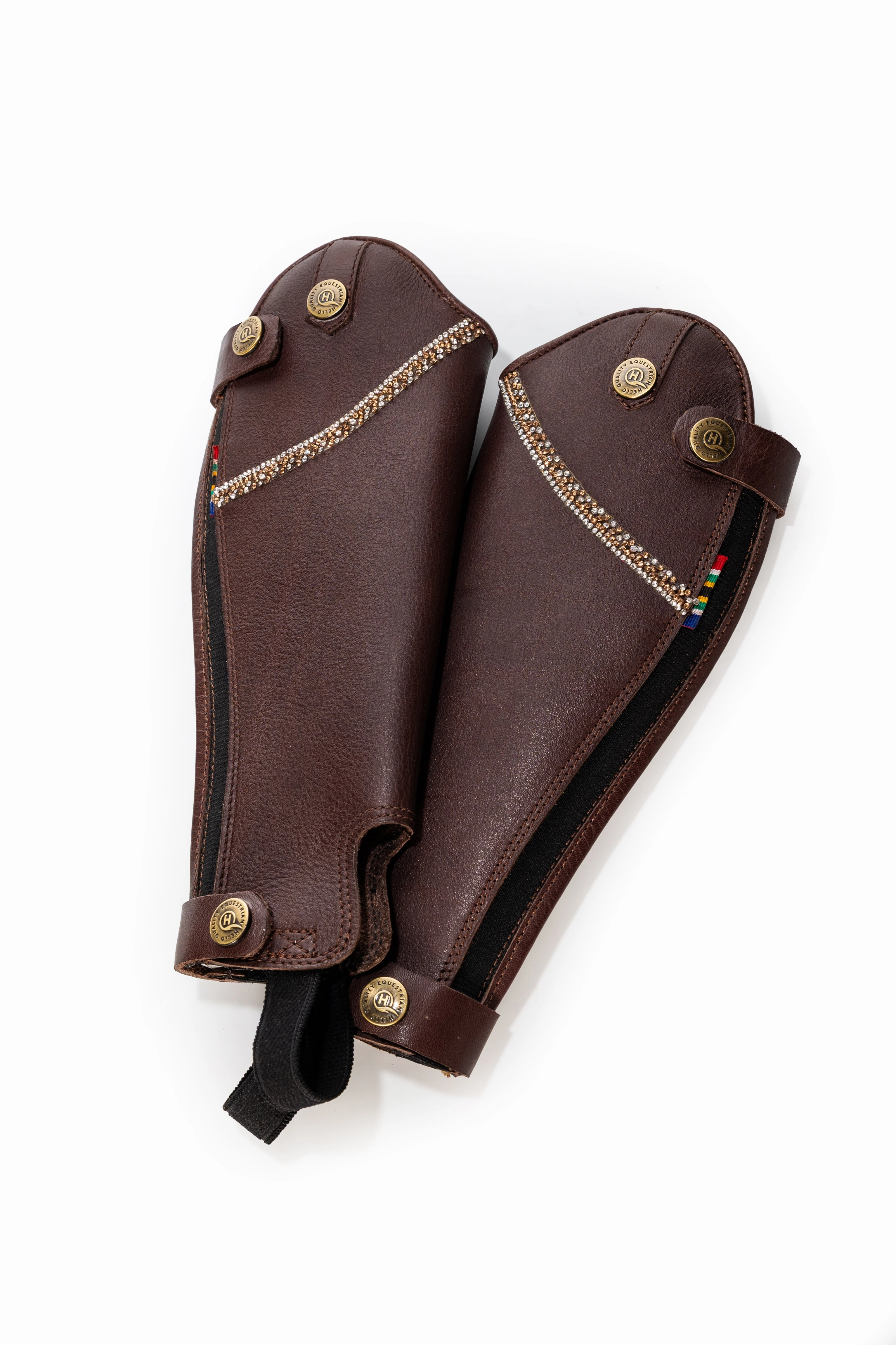 Muck Chore Boots Lowana soft brown leather kids gaiters / half chaps