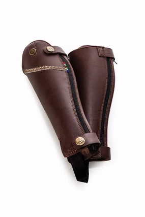 Boots La Canadienne Lowana soft brown leather kids gaiters / half chaps
