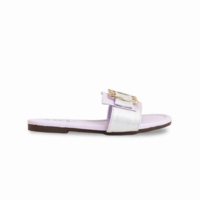 Gecko Slippers Girls Purple Formal Slipper KD5554