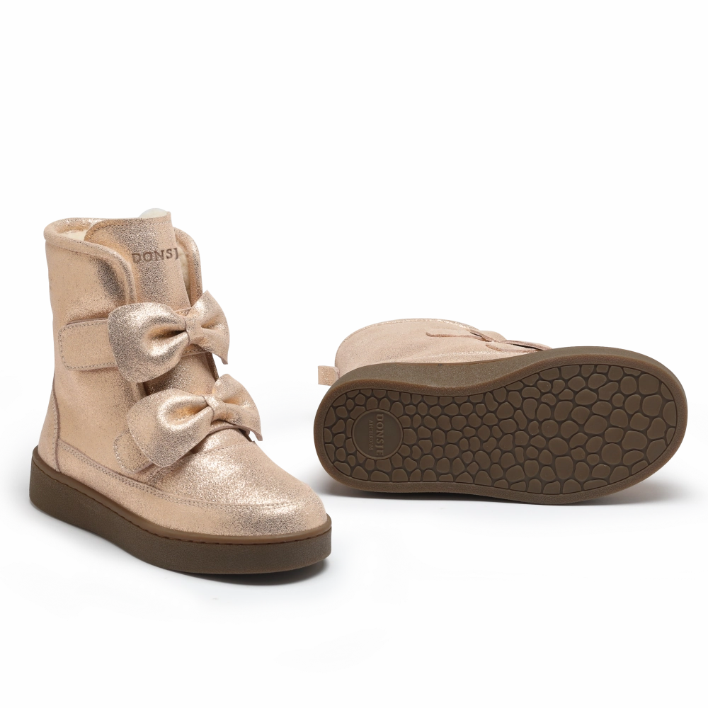 Isa Exclusive Boots | Powder Metallic Leather Top Cowboy Boots