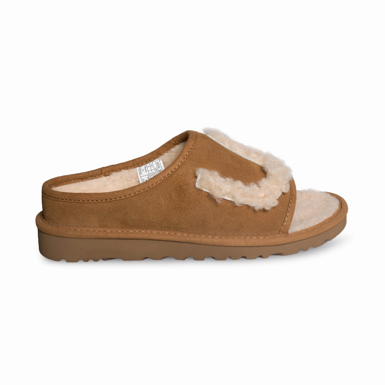UGG Slide Chestnut/Natural Slippers - Women's Slippers Detachable Sole