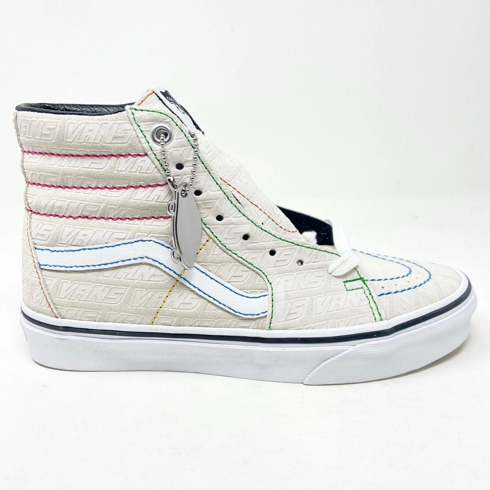 Heel Chair Vans SK8 Hi (Vans Emboss) True White Womens Casual Shoes Sneakers