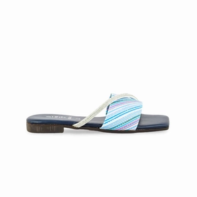 Girls Navy Casual Slipper KD5542 In Slippers