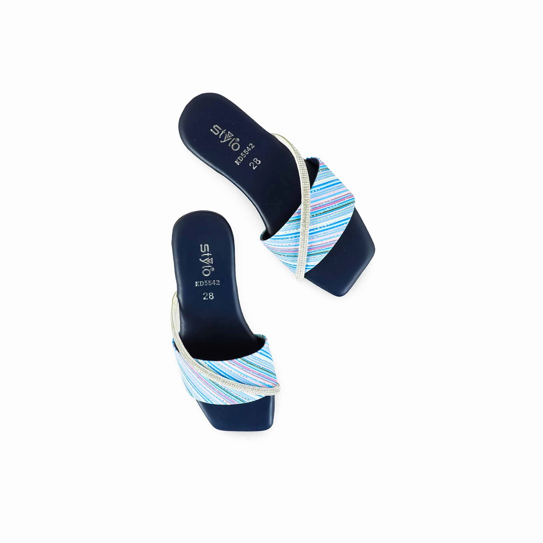 Dangling Slippers Girls Navy Casual Slipper KD5542