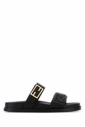 Palladium Sandals FENDI Nappa Leather Double-Band Slide Sandals