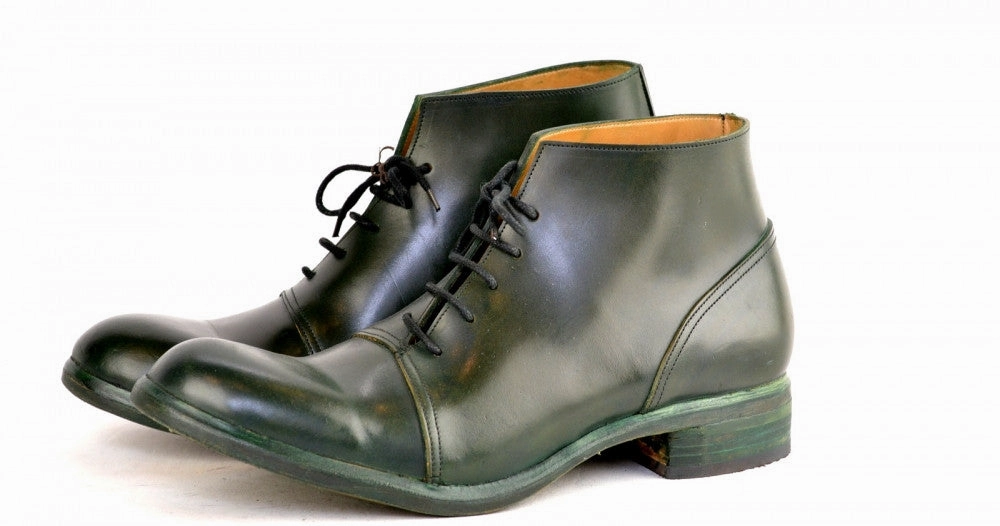 Half Boot  |  Olive cordovan Cat Batman Boots