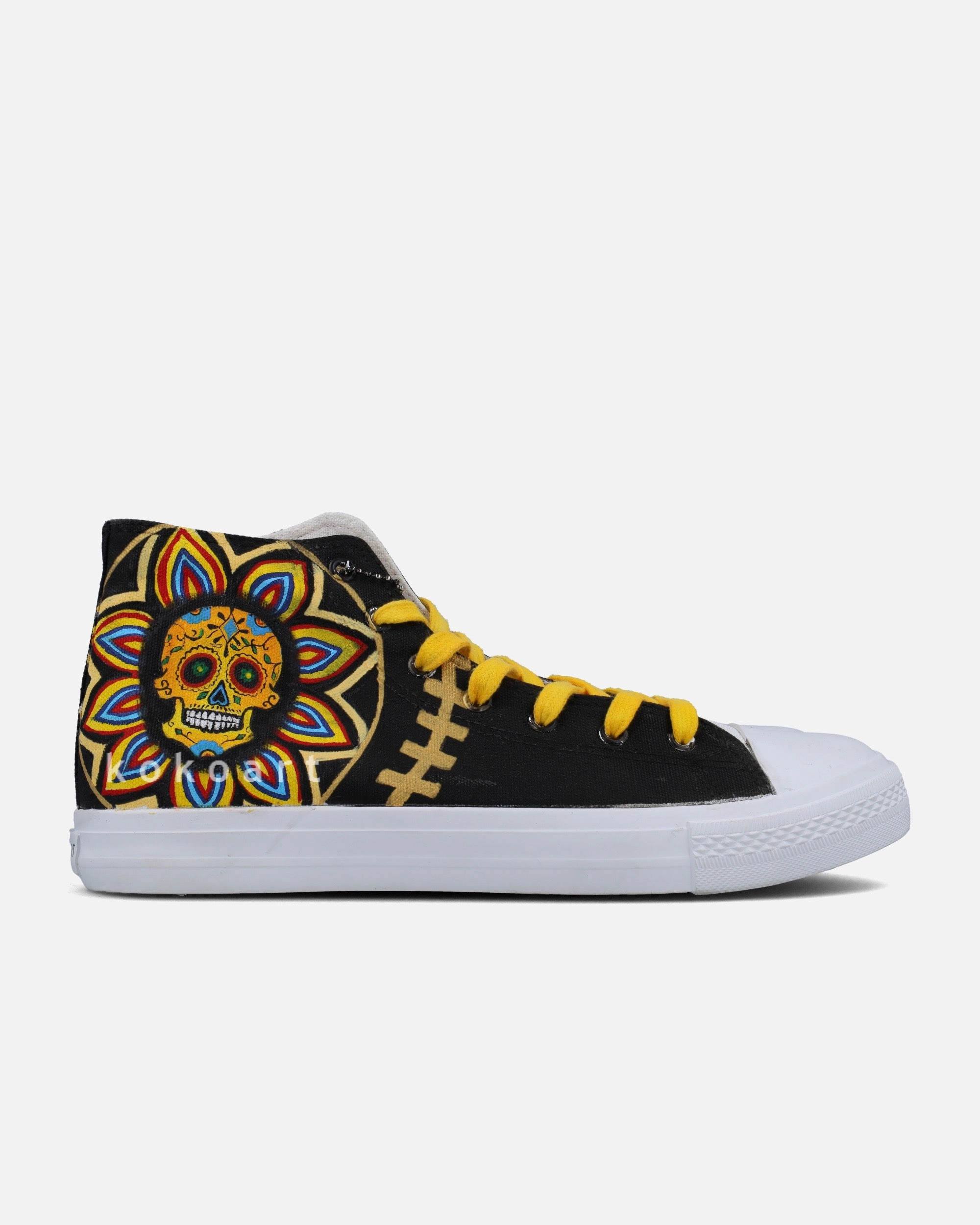 Mandala Skull Hand Painted Shoes